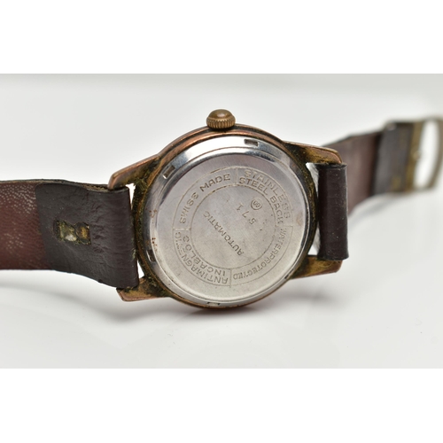 78 - A 'OEBRA' WRISTWATCH, automatic movement, round dial, signed 'Oebra' Arabic numerals at the three, s... 