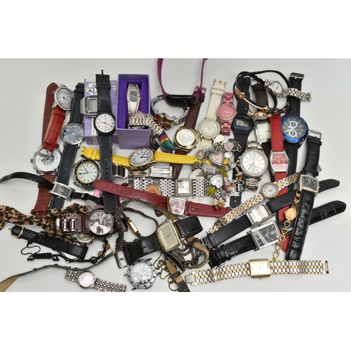 113 - A BAG OF ASSORTED WRISTWATCHES, ladys and gents fashion wristwatches, names to include 'Sekonda, Cas... 