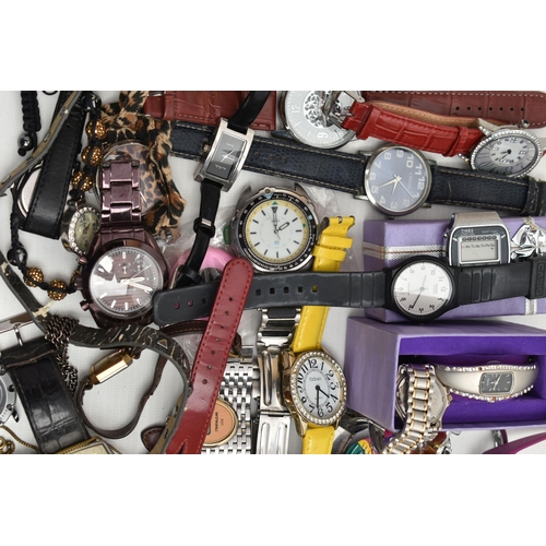 113 - A BAG OF ASSORTED WRISTWATCHES, ladys and gents fashion wristwatches, names to include 'Sekonda, Cas... 