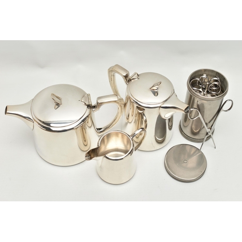 127 - A BOX OF ASSORTED WHITE METAL WARE, to include a 'Philip Harris & Co Birmingham' laboratory kit, som... 