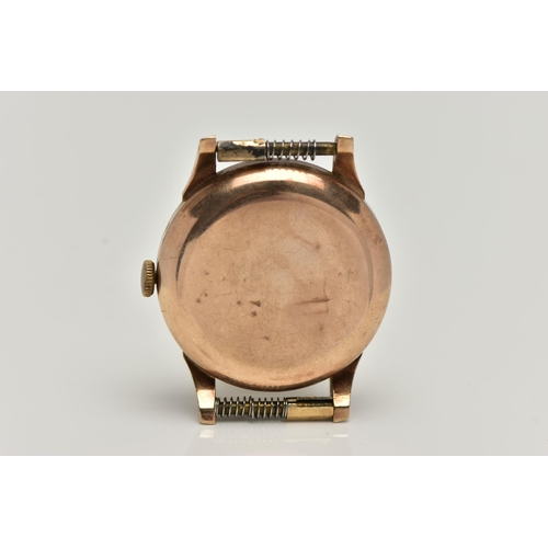 72 - A 9CT GOLD 'SMITHS DE LUXE' WATCH, manual wind, round two tone dial signed 'Smiths De Luxe, 17 Jewel... 