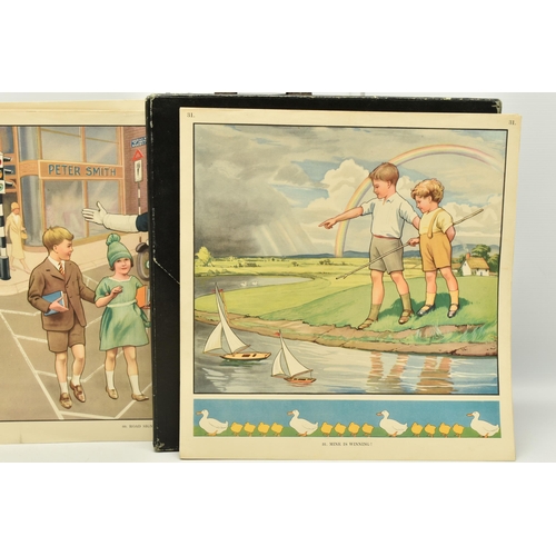 288 - A COMPLETE SET OF SIXTY VINTAGE TEACHING AID PRINTS, titled 'Teaching in Practice for Infant Schools... 