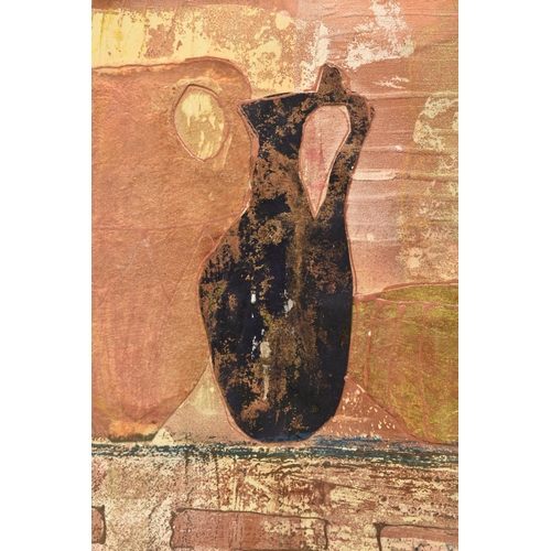 291 - DEBORAH VALLANCE (BRITISH CONTEMPORARY) A CONTEMPORARY STUDY OF VASES, initialled bottom right, mixe... 