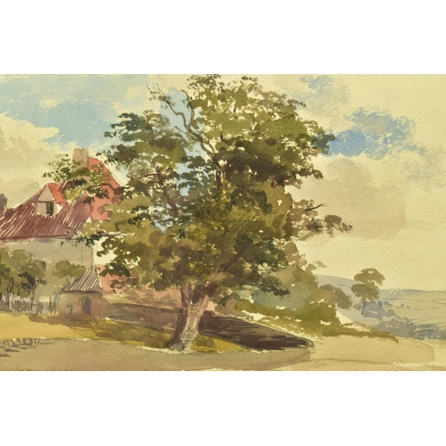 304 - ATTRIBUTED TO CHARLES ROSENBERG (19TH CENTURY) 'WEST COUNTRY FARMSTEAD), a landscape with farm build... 