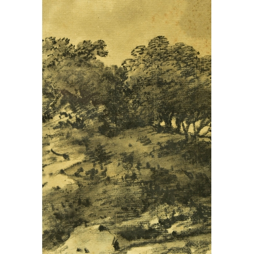 306 - ATTRIBUTED TO Dr THOMAS MONRO (1759-1833) 'LANDSCAPE STUDY), a river landscape, attribution to the m... 