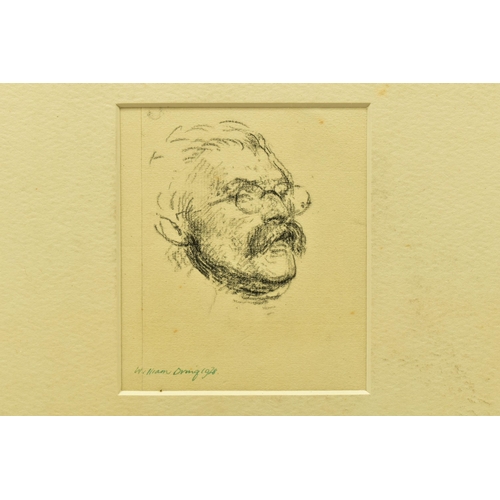 309 - WILLIAM DRING (1904-1990) PORTRAIT SKETCH, a  sketch of a male figure with a moustache and wearing g... 