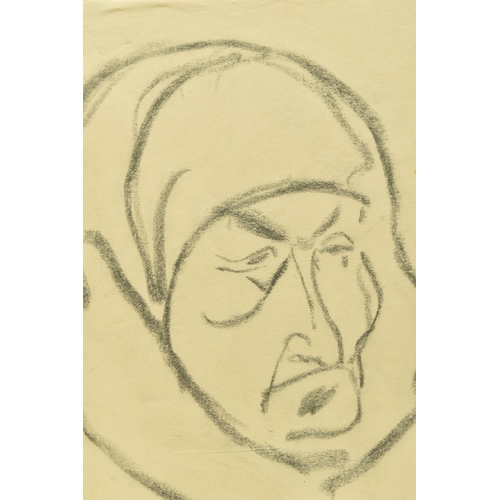 318 - HENRI GAUDIER-BREZSKA (1891-1915) STUDY OF A HEAD, a portrait sketch of the head of an elderly women... 