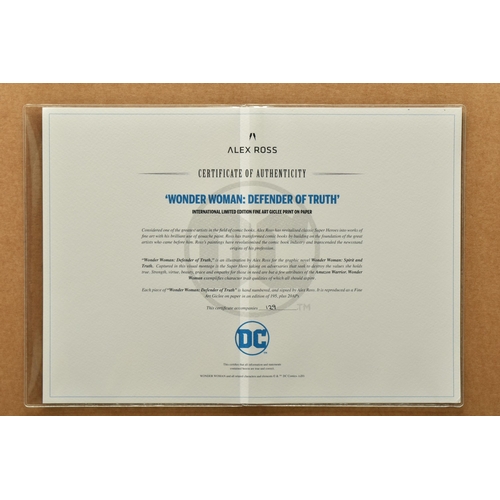 329 - ALEX ROSS FOR DC COMICS (AMERICAN CONTEMPORARY) 'WONDER WOMAN: DEFENDER OF TRUTH', a signed limited ... 