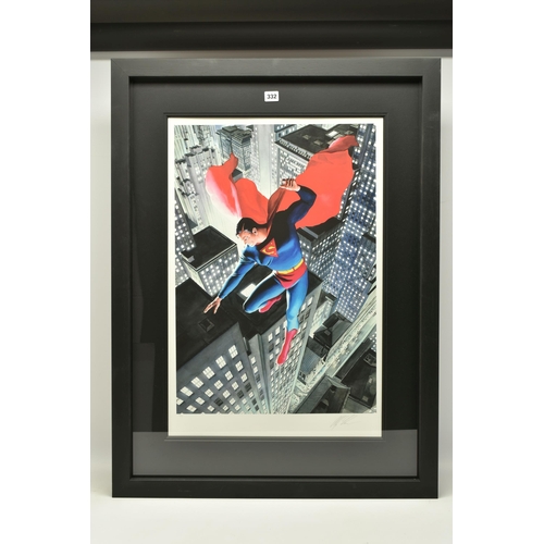 332 - ALEX ROSS (AMERICAN CONTEMPORARY) 'SUPERMAN: TWENTIETH CENTURY' signed limited edition print on pape... 