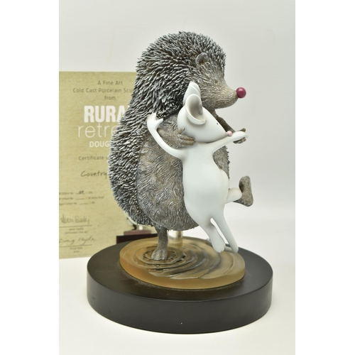 340 - DOUG HYDE (BRITISH 1972) 'COUNTRY DANCING' A LIMITED EDITION SCULPTURE, depicting a dancing Hedgehog... 