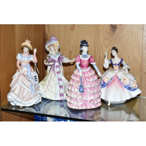 341 - FOUR ROYAL DOULTON FIGURINES, comprising Sharon HN3603, a 1994 Michael Doulton exclusive, gold signa... 