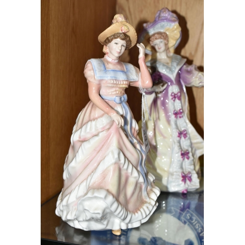 341 - FOUR ROYAL DOULTON FIGURINES, comprising Sharon HN3603, a 1994 Michael Doulton exclusive, gold signa... 