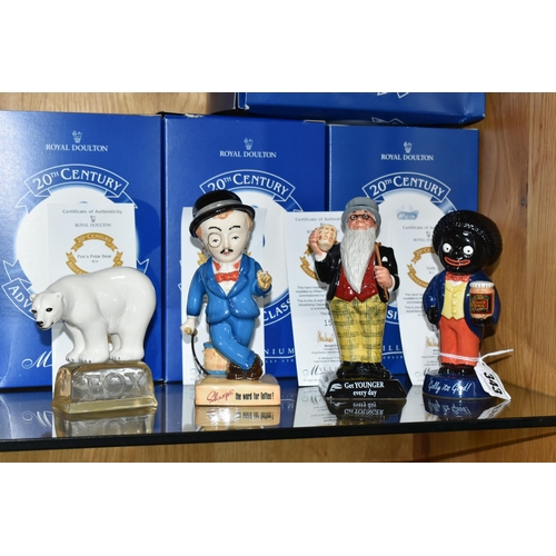 343 - FOUR BOXED ROYAL DOULTON LIMITED EDITION '20TH CENTURY ADVERTISING CLASSICS' FIGURES, comprising Gol... 