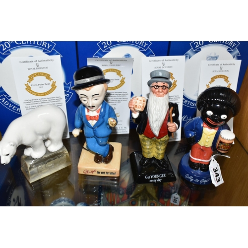 343 - FOUR BOXED ROYAL DOULTON LIMITED EDITION '20TH CENTURY ADVERTISING CLASSICS' FIGURES, comprising Gol... 