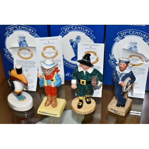 344 - FOUR BOXED ROYAL DOULTON LIMITED EDITION '20TH CENTURY ADVERTISING CLASSICS' FIGURES, comprising Joh... 