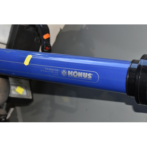 378 - A KONUS KJ-6 REFRACTOR  CHILDREN'S TELESCOPE, a blue astronomical telescope D= 60mm F=800mm with tri... 