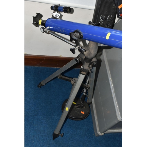 378 - A KONUS KJ-6 REFRACTOR  CHILDREN'S TELESCOPE, a blue astronomical telescope D= 60mm F=800mm with tri... 