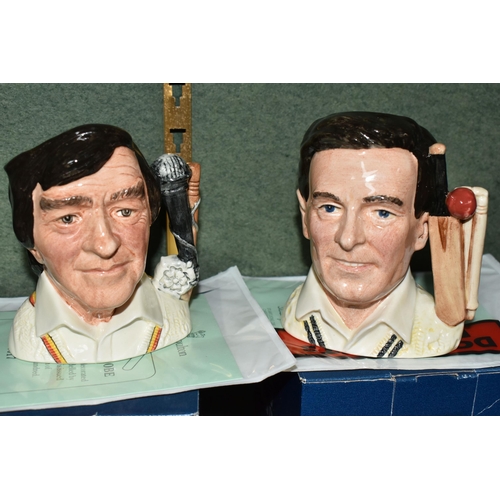 380 - FIVE ROYAL DOULTON CHARACTER JUGS, comprising a boxed George Stephenson D7093, limited edition 209/1... 