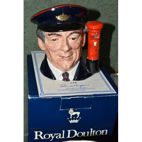 383 - SEVEN BOXED ROYAL DOULTON LIMITED EDITION CHARACTER JUGS, each with certificate, comprising Sir Wins... 