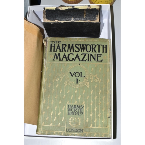 422 - ONE BOX OF EPHEMERA, comprising The Harmsworth Monthly Pictorial Magazine, volume 1 1898-9, a Victor... 