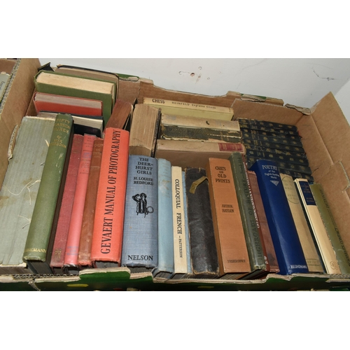 444 - SIX BOXES OF BOOKS & MAGAZINES comprising over 175 miscellaneous book titles in hardback format, sub... 