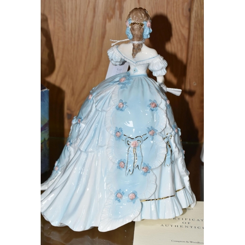 447 - A BOXED ROYAL WORCESTER LIMITED EDITION 'THE FIRST QUADRILLE' FIGURINE, for Compton & Woodhouse, num... 