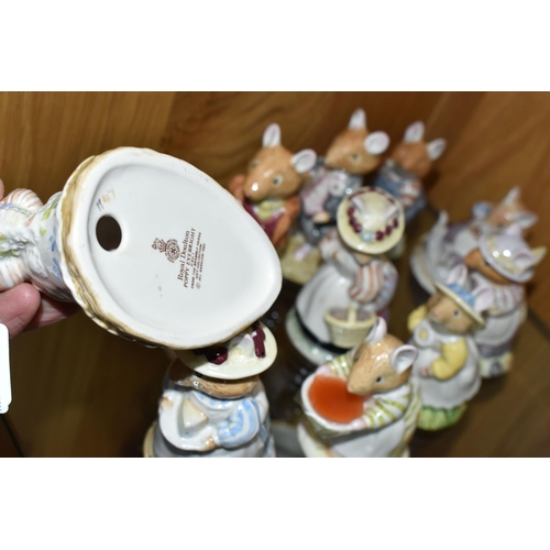 450 - ELEVEN ROYAL DOULTON 'JILL BARKLEM'S BRAMBLY HEDGE' FIGURES, comprising Poppy Eyebright DBH1, Mr App... 