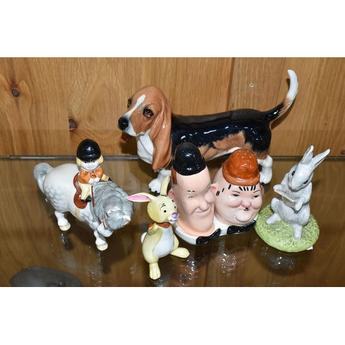 452 - A GROUP OF BESWICK AND ROYAL DOULTON CERAMICS, comprising a John Beswick 'An Angel on Horseback' fro... 