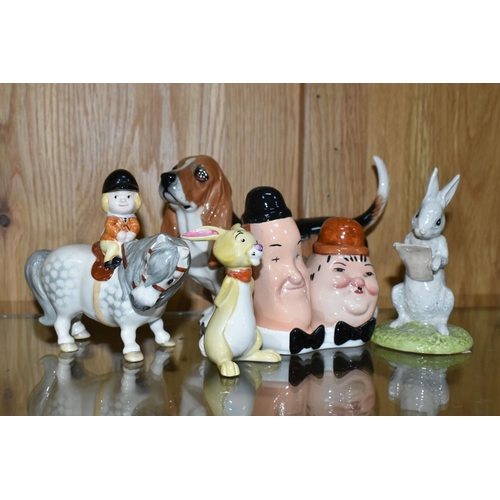 452 - A GROUP OF BESWICK AND ROYAL DOULTON CERAMICS, comprising a John Beswick 'An Angel on Horseback' fro... 