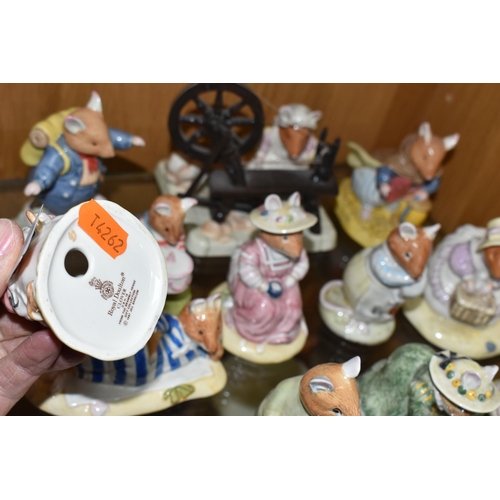 454 - TWELVE ROYAL DOULTON 'JILL BARKLEM'S BRAMBLY HEDGE' FIGURES, comprising Clover DBH16, Conker DBH21, ... 