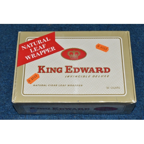 457 - CIGARS, one sealed box of 50 KING EDWARD Invincible Deluxe Cigars made by Jno. H. Swisher & Sons Inc... 