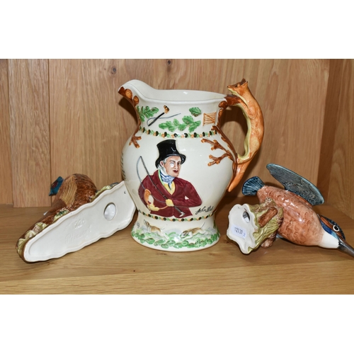 459 - TWO BESWICK BIRDS AND A MUSICAL JUG, comprising a Beswick Pheasant - Second Version model no 1226B, ... 