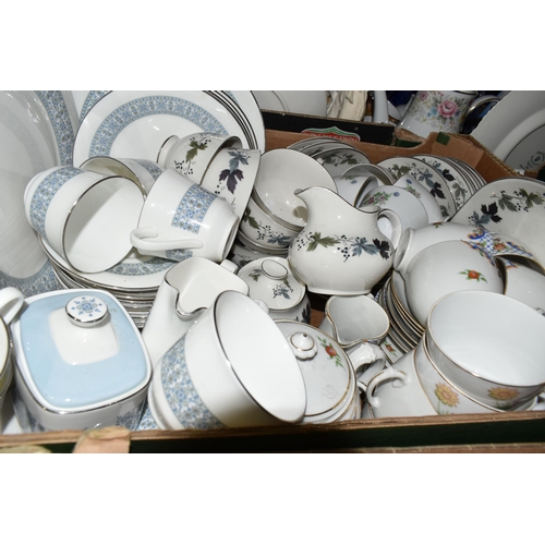 473 - FIVE BOXES OF TEAWARE AND ORNAMENTS, to include a large novelty teapot collection and a large collec... 