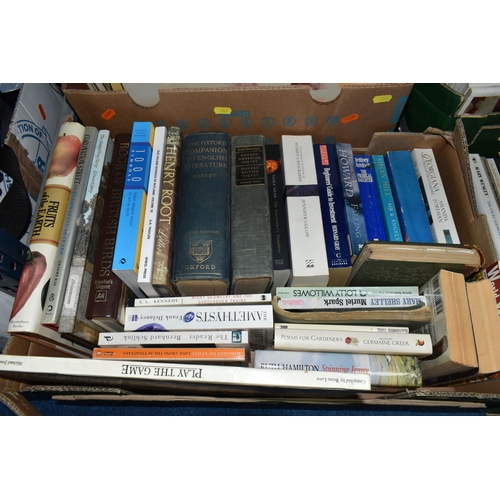 483 - SEVEN BOXES OF BOOKS, INTERIORS MAGAZINES AND OVER FIFTY L.P. RECORDS, to include Brahms, Vivaldi, B... 