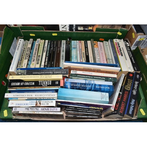 483 - SEVEN BOXES OF BOOKS, INTERIORS MAGAZINES AND OVER FIFTY L.P. RECORDS, to include Brahms, Vivaldi, B... 