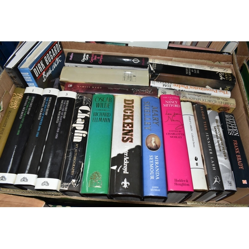 490 - EIGHT BOXES OF BOOKS & MAGAZINES comprising over 200 miscellaneous book titles in hardback and paper... 