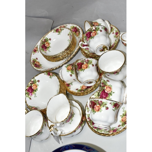 540 - A GROUP OF ROYAL ALBERT 'OLD COUNTRY ROSES' PATTERN TEAWARE, comprising twelve fruit dishes, two mug... 