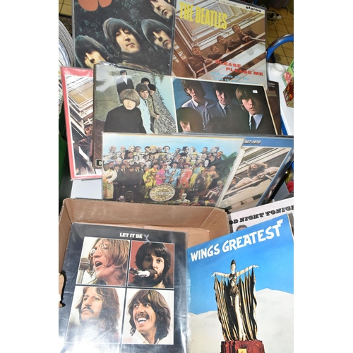 545 - THE BEATLES AND THE ROLLING STONES, ten LPs by The Beatles and Wings and two by The Rolling Stones c... 