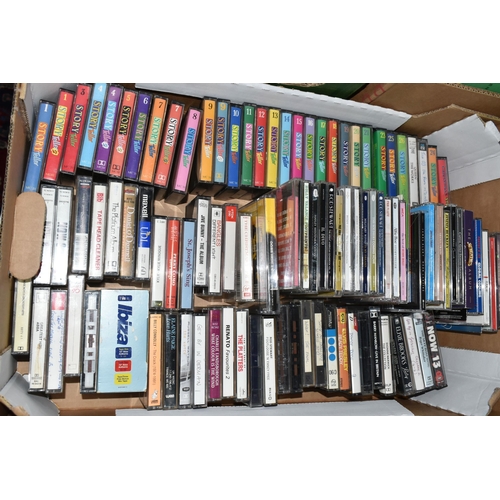 738 - SEVEN BOXES OF LPs, CDs and DVDs, containing a collection of LP records including With The Beatles P... 