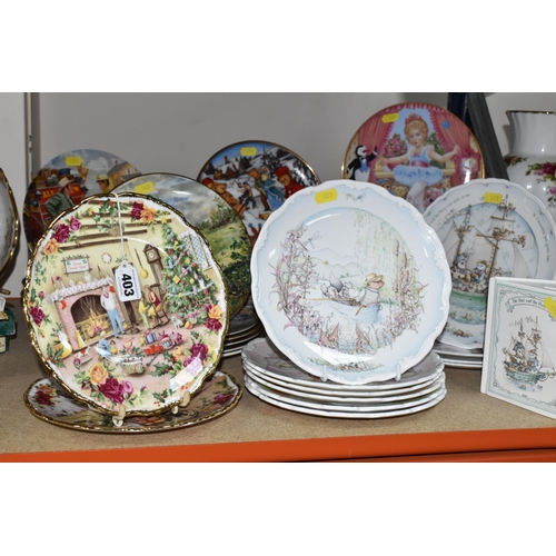 403 - A QUANTITY OF BOXED COLLECTOR'S PLATES, comprising a Royal Doulton 'The Owl And The Pussy-Cat' money... 