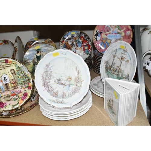 403 - A QUANTITY OF BOXED COLLECTOR'S PLATES, comprising a Royal Doulton 'The Owl And The Pussy-Cat' money... 