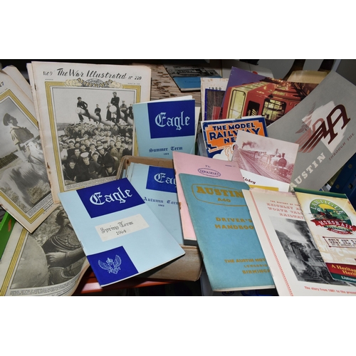 418 - THREE BOXES OF EPHEMERA comprising approximately 150 editions of the 1940's publication, War Illustr... 