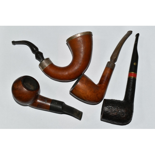 442 - TWO BOXES OF GENTLEMEN'S TOBACCO PIPES, approximately forty-six vintage and antique pipes to include... 