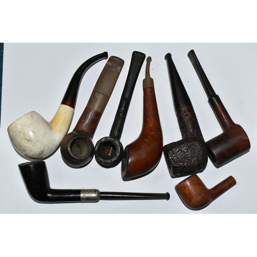 442 - TWO BOXES OF GENTLEMEN'S TOBACCO PIPES, approximately forty-six vintage and antique pipes to include... 