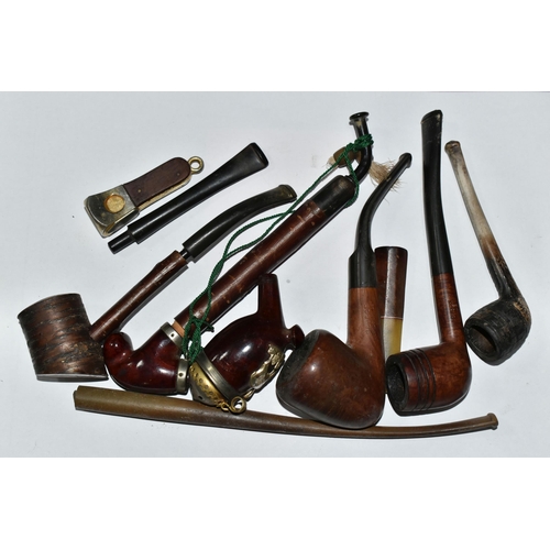 442 - TWO BOXES OF GENTLEMEN'S TOBACCO PIPES, approximately forty-six vintage and antique pipes to include... 