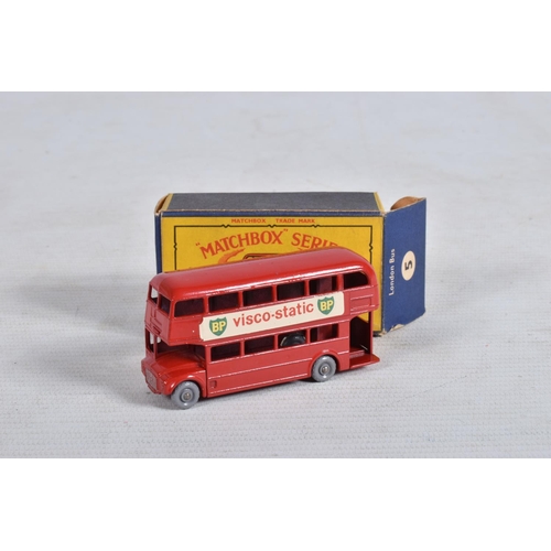 11 - THREE BOXED LESNEY MATCHBOX SERIES MODEL DIE-CAST VEHICLES, to include a Moko Lesney London to Glasg... 