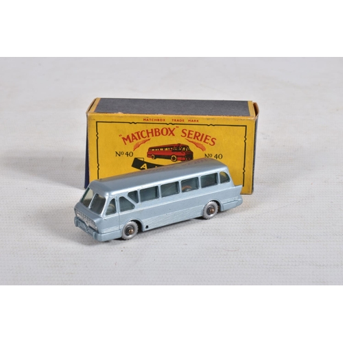 11 - THREE BOXED LESNEY MATCHBOX SERIES MODEL DIE-CAST VEHICLES, to include a Moko Lesney London to Glasg... 