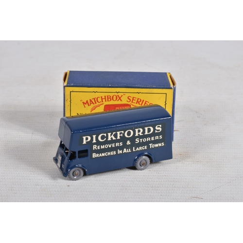 12 - FIVE BOXED LESNEY MATCHBOX SERIES MODEL DIE-CAST VEHICLES,  the first a Moko Lesney Daimler Ambulanc... 