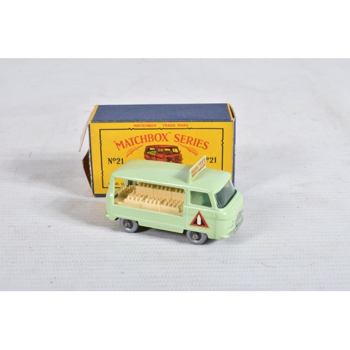 12 - FIVE BOXED LESNEY MATCHBOX SERIES MODEL DIE-CAST VEHICLES,  the first a Moko Lesney Daimler Ambulanc... 