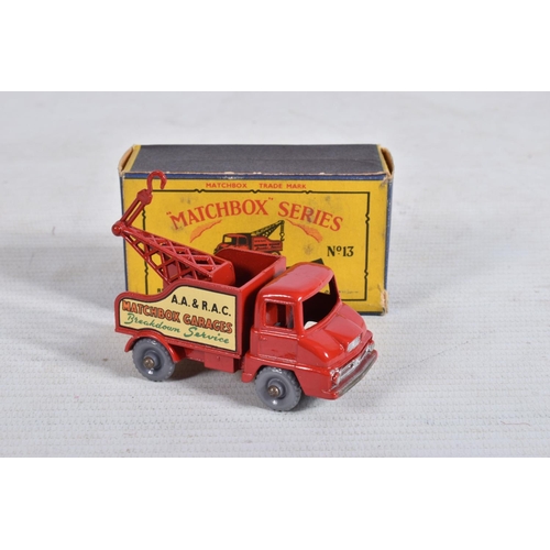 12 - FIVE BOXED LESNEY MATCHBOX SERIES MODEL DIE-CAST VEHICLES,  the first a Moko Lesney Daimler Ambulanc... 